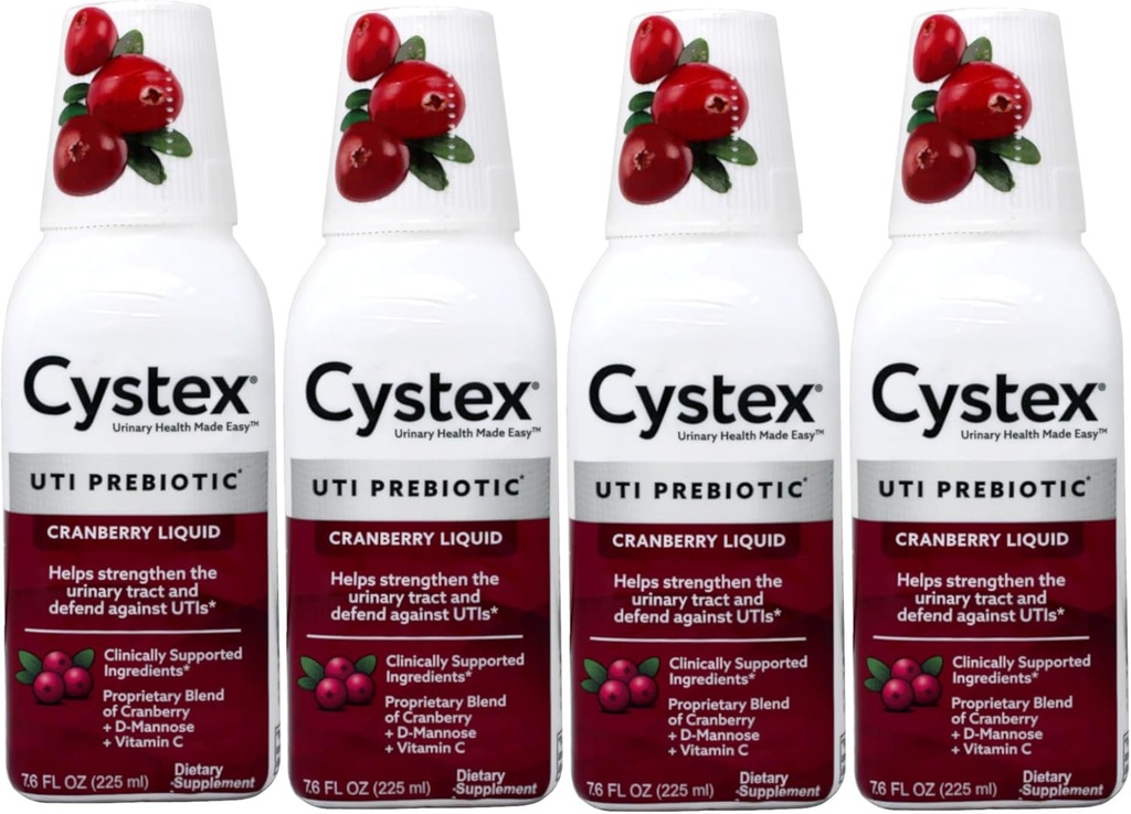 Cystex液体 Cranberry 综合体, 7.6 Fl Oz (4包)