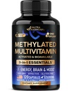 Methylated Multivitamin - B2, B6, 5-MTHF & B12 | Antioxidants C & E | Vitamin D3 & K2 - for Men & Women - 9-in-1 MTHFR Supplement with TMG - Energy, Brain & Mood - Vegan - Made in USA - 120 Capsules