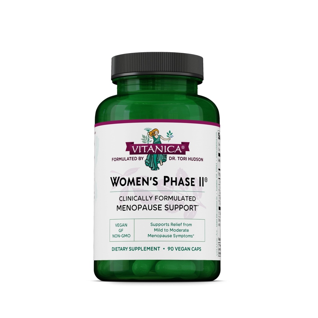 Vitanica Women's Phase II, Menopause Support, Vegan, 90 Capsules