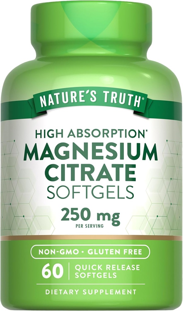 Nature 's Truth Magnézium Citrate Softstell.124; 250mg