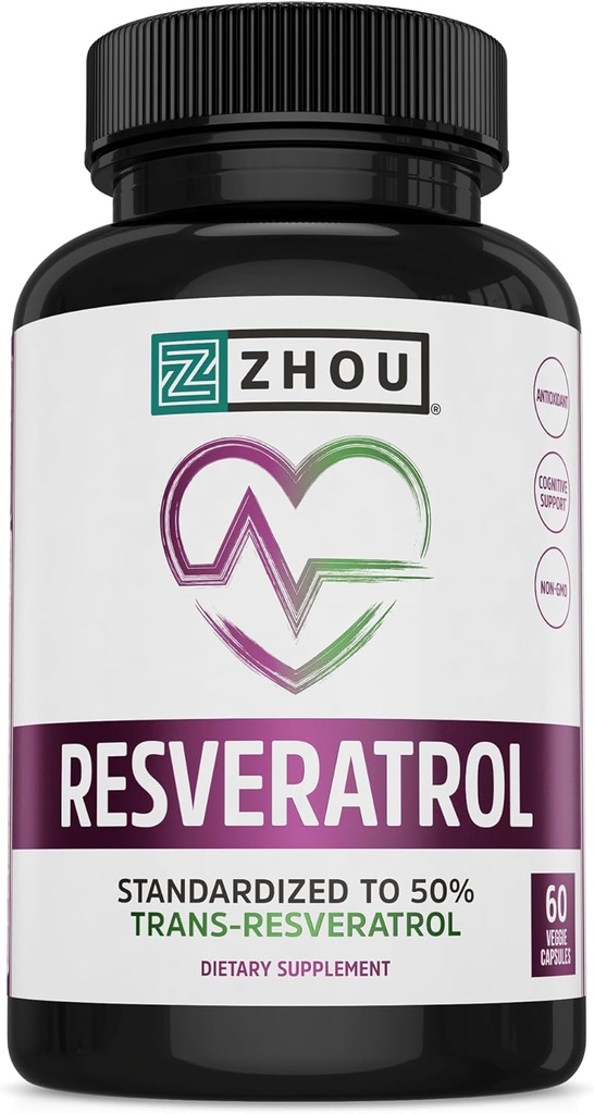 ZHOU Resveratrol : 29: Vcp, (Btl-Plastic) 1000mg 60ct