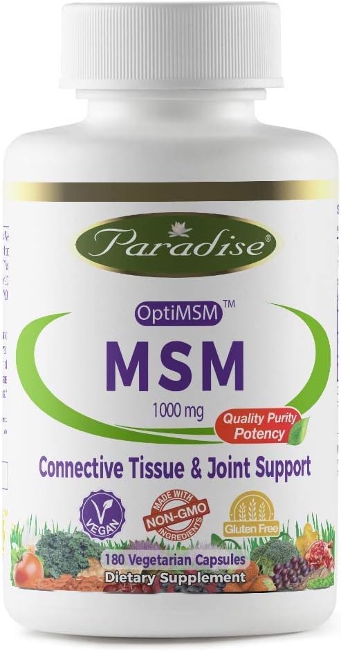 Paradise MSM. 100% OPTIMSM Original Worldwide Patented Ingredient. - 100% Naturally Extracted - No Harsh Chemicals or Solvents - 100% American Made!