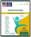 Live To Shine Ginkgo Biloba Patch - 30 Gingko Transdermal Patch - Jeden měsíc dodávky pro ženy a muže - USA Made
