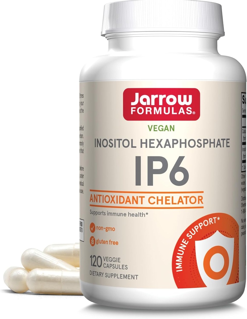 Jarrow Formulas IP6 Inositol Hexafoszfát - 500 mg - 120 Veggie kapszula - Tisztított Inositol Hexafoszfát - Immune Health Support Supplement - 120 adag