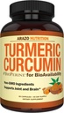 Arazo Nutrition Turmeric Curcumin with BioPerine 1300mg with Black Pepper - Joint Support Nutritional Supplements - 100% Herbal Tumeric Root kapsułki