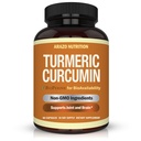 Arazo Nutrition Turmeric Curcumin with BioPerine Black Pepper Extract - 1300mg Per Serving - Joint Support Nutritional Supplements - 100% Herbal Tumeric Root Capsules
