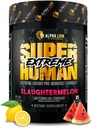 ALPHA LION Superhuman Extreme High Stim Pre Workout Powder, Beta Alanine, L- Taurine & 356mg Tri-Source Caffeine for Sustained Energy, Nitric Oxide & Citruline for Pump (21 Servings, Slaughtermelon)
