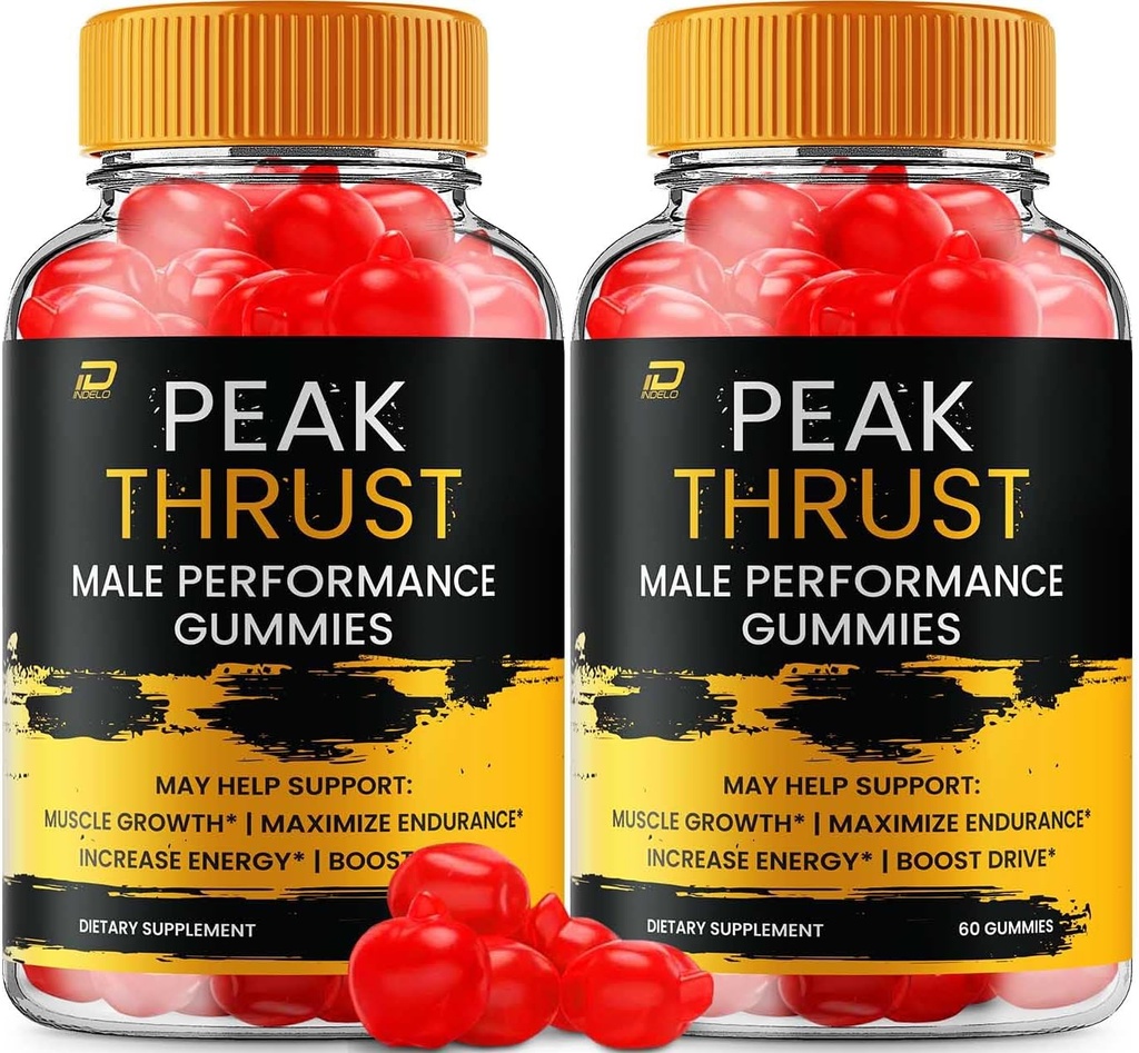 Peak Thrust Gummies miesten Peak Thrust Advanced Formula , Kaikki luonnolliset , suurin vahvuus , PeakThrust Gummy , Thrust Peak Reviews , (2 pakkaus 120 Gummie)