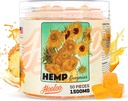Hamppu Gummies Extra vahvuus aikuisille - Citrus ananas luonnollinen mehu vitamiineja, Omega 3 - Pureskeltava Gummy Deep Bedtimes, Focus, rentoutua, valmistettu USA