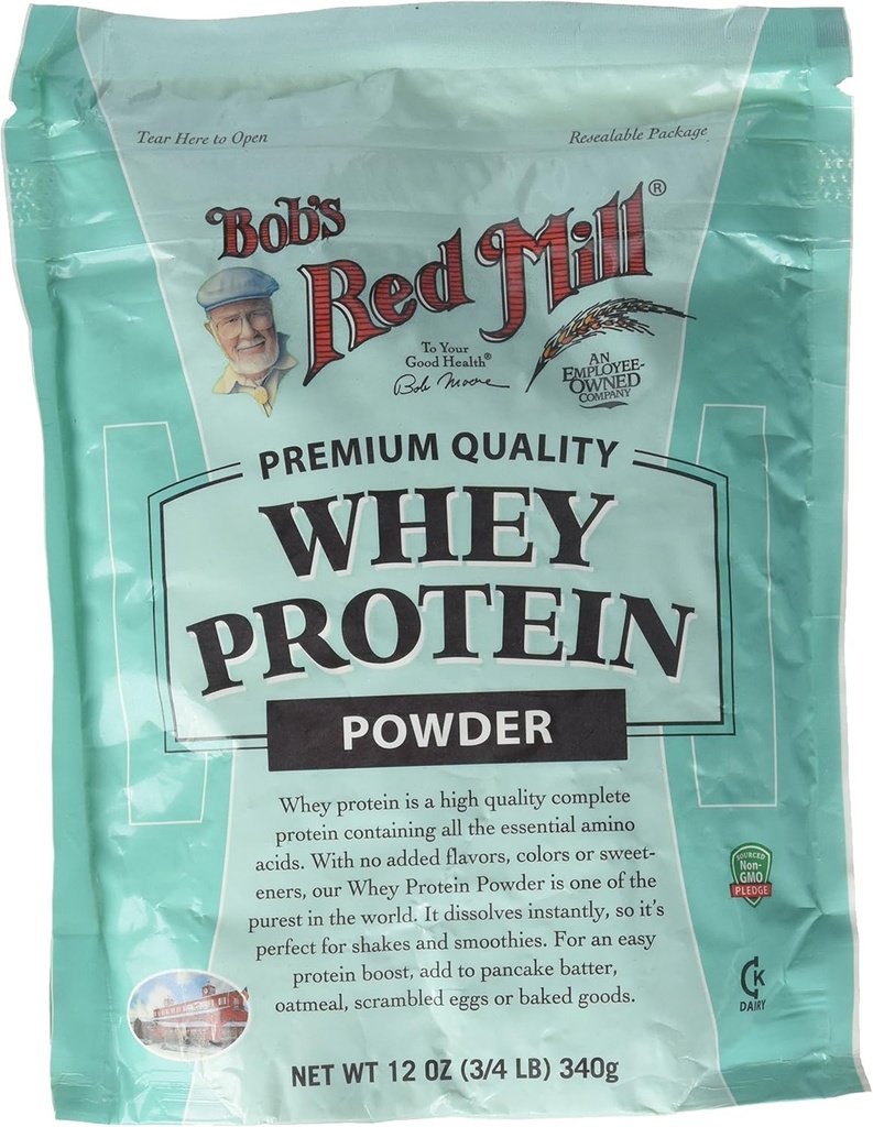 Bob 's Red Mill Whey Protein Konsentrasi, 12-Ounce Bags (Paket 4)