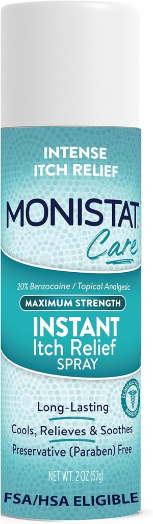 Monistat Instant Niedru atvieglojums sievietēm, Feminine Care Spray, atvieglojums no Intense Vaginal nieze, 2 Oz