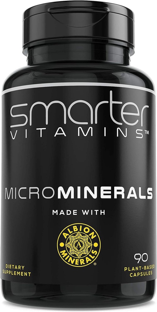 15mg Zinc Glicinat d'Albion® 6 Ssencial Trace Biscidar Mines, Manganès, Bornès, Crom, Selenium, Molybdenum suplementari, 90 Plant-Based Vegan Capules