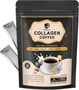 Lukaree Collageen Koffie met vitamine B7, B9, Instant Collageen Peptide Poeder met Reseratrol, Vitamine C, Carnosine voor haar, huid, nagels, botten
