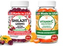 Lunakai USA Made Shilajit & Vitamin C High Potency Gummies Bundle – Energy and Immune Support – Non-GMO & Delicious