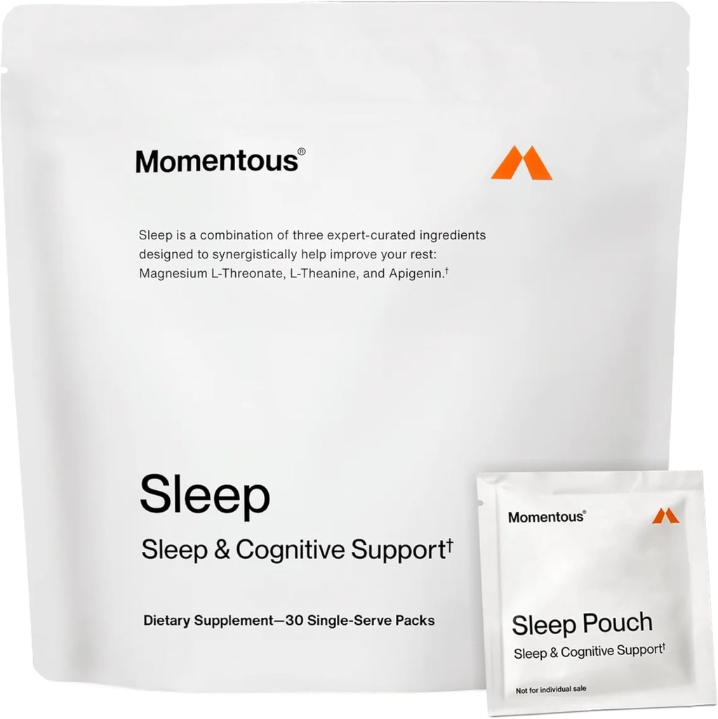 Momentous Nightly Sleep Pack - Magnezu Glycinate, Magnezu L- Threonian i Apigenin - NSF Certified for Sport - 30 Służenia