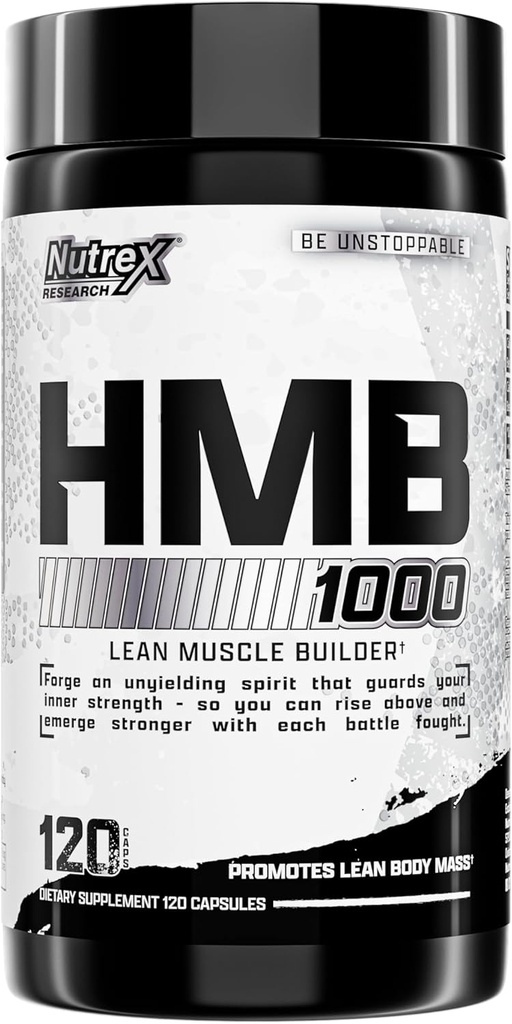 Nutrex Ricerca HMB 1000 MG | Supporta il recupero del muscolo, Ridurre il danno muscolare scheletrico, aumentare la resistenza, prevenire la perdita del muscolo | 120 capsule