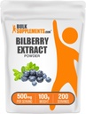 BulkSupplements.com Bilbær Ekstrakt pulver - Bilbær Ekstrakt Supplement, Herbal Supplement - Vegan & Glulten Gratis, 500 mg per servering, 100g (3,5 oz) (Pack of 1)