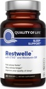 Quality of Life - Restwelle – Premium Natural ETAS and Melatonin Supplement – Non Groggy Formula with ETAS and Melatonin SR – Non Habit Forming – 30 Capsules