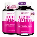 GOBIOTIX Lectin Defense - Lectin Blocker Supplement for Leaky Gut with MSM and Digestive Enzymes - Aids in Intestinal Health for Women and Men - Non-GMO + Gluten Free - 60 Capsules (2)
