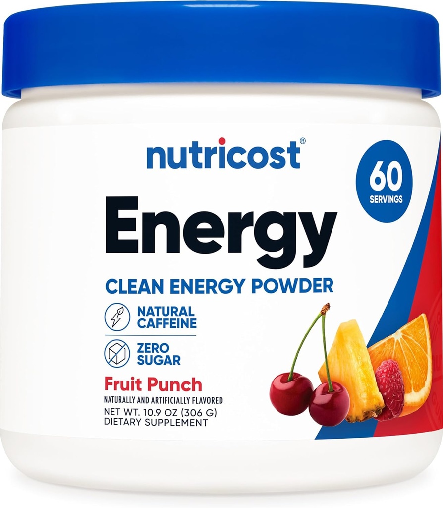 Nutricost Energy complex (Fruit Prick) (60 Servings) - Neteja l'Energia Powder, 300g Dietary suplementari