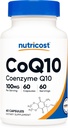 Nutricost CoQ10 100mg, 60 Kapsułek wegetariańskich, 60 Sług - Koenzym Q10