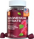 Gummies de magnésio para adultos 180 Mg - Suplemento Premium de citrato de magnésio para músculos, nervos, ossos e saúde do coração - sem glúten, sem açúcar, sabor Berry - para homens e mulheres - 60 chicletes