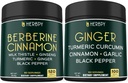 Ensemble 7in1 Berberine HCl & 5in1 Supplément Ginger - Soutien immunitaire, digestion et santé cardiaque