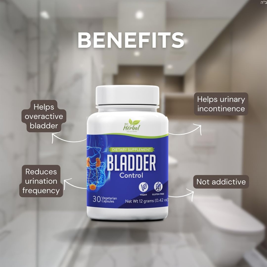 Bladder Control Suppplement, Bladder Support Supplement para homes e mulleres, axuda a reducir a carga urinaria, frecuencia e urxencia - Suplemento natural de herbas