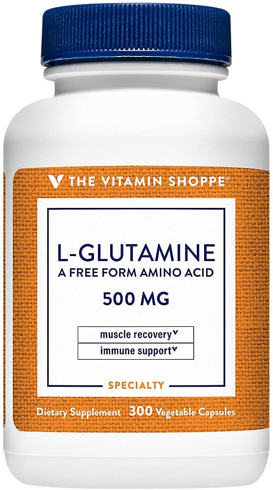 La Viminata Shoppe L-Glutamina 500MG, una àcida lliure de formulari Amino, ajuda en Muscle Recovery i Imneual (300 Capules)
