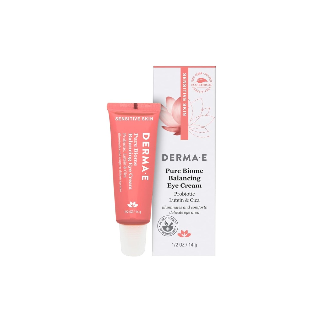 Derma E Pure Biome Balancing Eye Cream, 0.5 OZ
