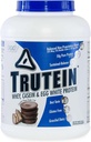 Nutrição Corporal Truteína Alta proteína em pó: 45% Whey, 45% Caseína, 10% Ovo White Protein Shake Mix, Gluten-Free, Low Sodium, Low Carb Protein Supplement for Men & Women, Chocolate Peanut Butter, 4lb
