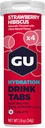 GU Energy Hydration Electrolyte Drink Tabletter, 4-land(48 Serveringer), Jordbær Hibiscus