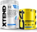 Cellucor 전 운동 & BCAA 뭉치, C4 본래 전 운동 분말, 언 폭탄, 30 서빙 + XTEND BCAA 분말, 자유 얼음, 30 서빙