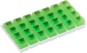 Ezy Dose Weekly (7-Day) Pill Organizer, Vitamin och Medicine Box, Large Pop-Out Compartments, 4 Times a Day, Green