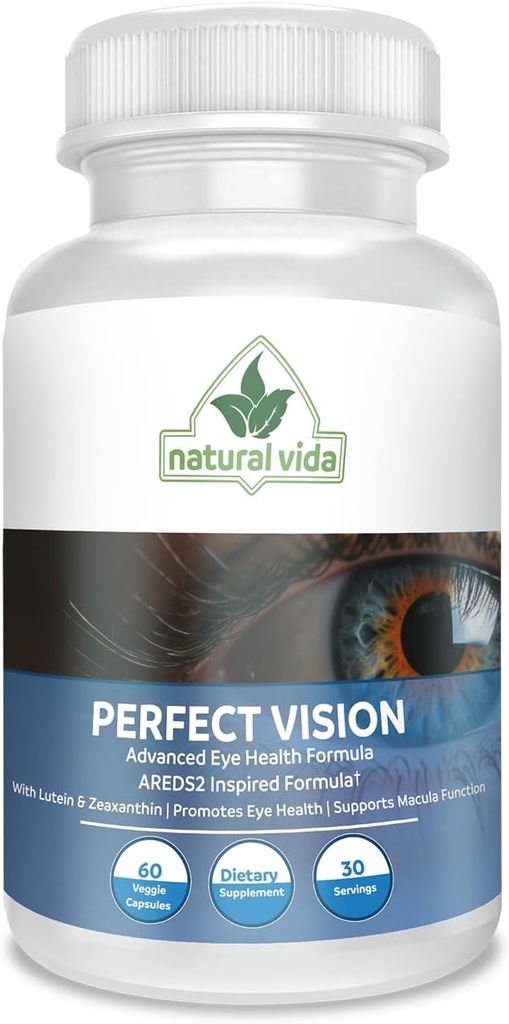 Perfect Vision AREDS2 Formuła inspirowana - Wzmacnianie suplementu widzenia - Luteina Zeaksantyna Vision Complex (60 Kapsułki oka)