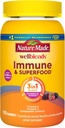 Nature Made Wellblends Inmune & Superfood, Elderberry Gummies with Acerola Cherry Extract, Plus bitamina C + D, Inmune Support Supplement, 100 Gummy bitamina