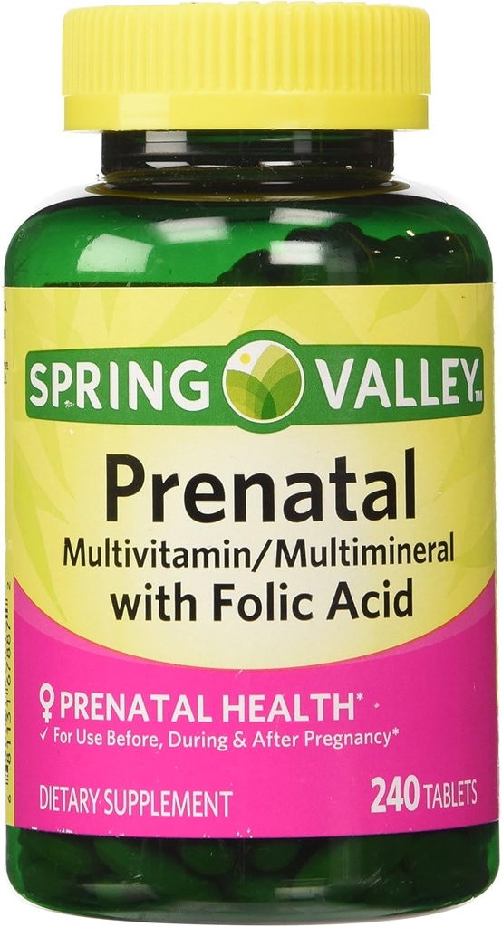 Spring Valley Prenatal Multivitamin, 240 tabletter
