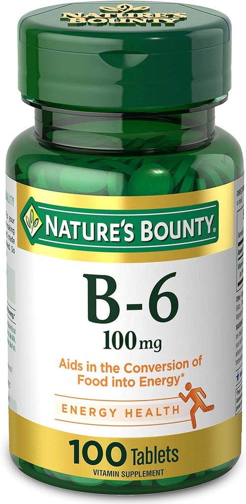 Narava?s Bounty Vitamin B6, 100mg, Tablete, 100 Ct..