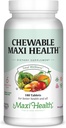 Maxi helse Chewable Multivitamin for barn, tenåringer og voksne - Cherry Chewable Vitaminer for voksne og barn - Kosher Kids Multivitamin + jern (180 tabletter)