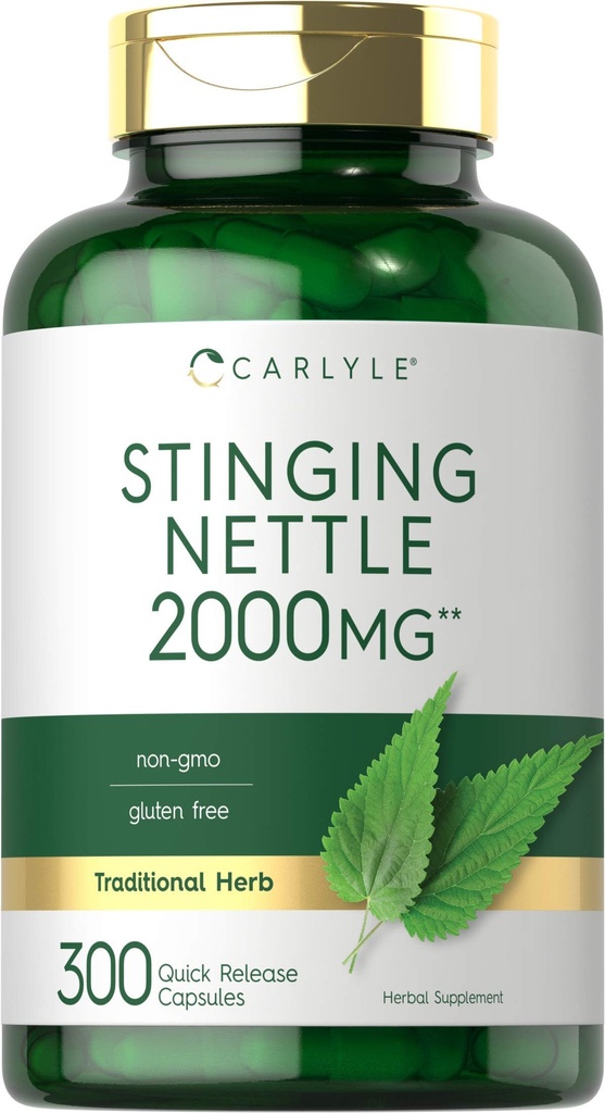 Carlyle Stinging Nettle Leaf Extract Supplement | 300 Capsules | Herbal Formula | Non-GMO & Gluten Free