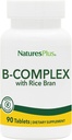 NaturesPlus B-Complex with Rice Bran - 90片 - 蔬菜,格卢滕免费 - 90种服务