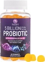 Gummies probiotikoak 5 Billion CFU - Emakumeen, Gizonen eta Teensen eguneroko elikagai probiotikoak - Digestio naturaleko osasuna, "Good" Gut & Immune euskarria 6 Strain Biotiko Pro - Orange Flavor - 60 Count