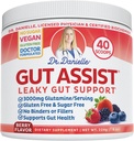 Лікар Danielle Gut Assist - Leaky Gut Repair Supplement Powder - Глютамін, Арабіногалактан, Корінь солодкості - Підтримує IBS, печіння, блондинування, газ, запор, SIBO від, Berry Flavor