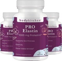 Body Kitchen Pro-Elastin 1000 mg Supliment de elastin, Reduce semne de imbatranire, imbatranire a sanatatii pielii, fermitate si elasticitate, mai putine riduri, Capace vegetale (Pachet de 3)