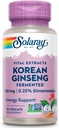 SOLARAY Fermented Korean Ginseng Root Extract | Estresa osasuntsua, energia eta erresistentzia fisikoa | Vegan, Ez-GMO | 30 VegCaps