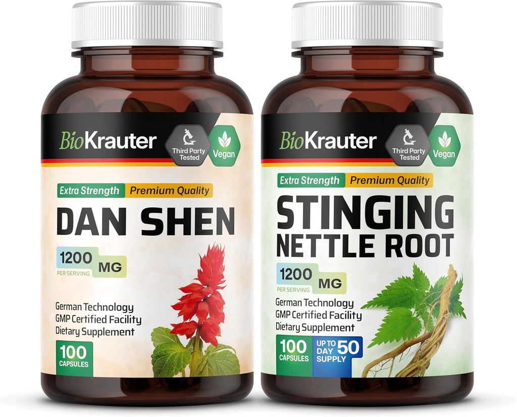 BIO KRAUTER Dan Shen 100 Capsules & Stinging Netle 100 Capsol