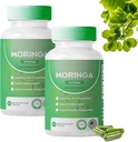 Moringa Capsules,Pure Moringa Powder Capsules - 800mg of Nutrient-Rich Moringa- Promotes Energy, Gut Well-Being (2PCS)