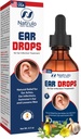 Natrulo Ear Drops para a infección do oído - gotas de oídos orgánicos para adultos, nenos, bebés, cans e animais - para orellas, orellas Itchy, infeccións, orellas de Nadador, e cera solta - nenos seguros, feito en Estados Unidos
