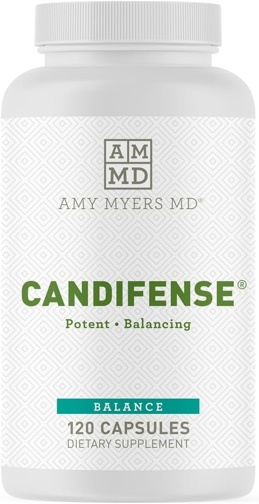 Amy Myers MD Candifense Candida Overgrowth Supplement - Verdauungsenzyme für Digesting Fiber - Gut Care für eine Balanced Microbiome - Glutenfrei, Dairy-Free & Non-Soy - 120 Kapseln (60 Portionen)