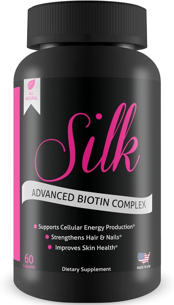 Комплекс Silk Advanced Biotin - Промотира по-силна, по-дълга, по-здрава кожа- крайната ноктите сила